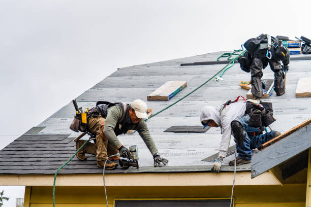 Professional Gutter Installation technician working in Waucoma, IA